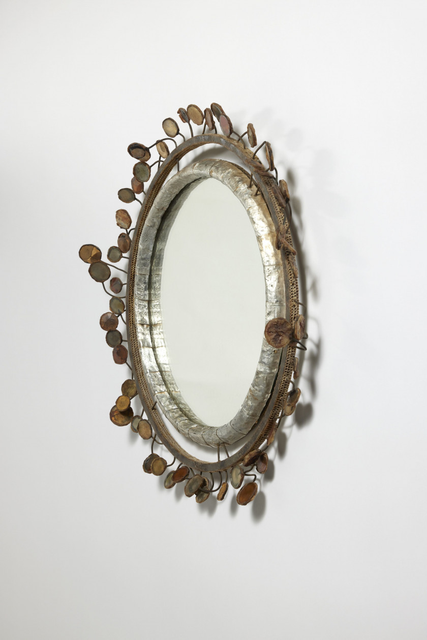 Line VAUTRIN 1913-1997 Miroir « Sequins » - circa 1960