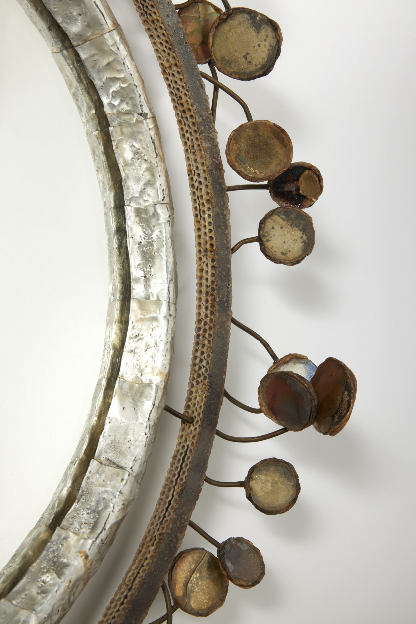 Line VAUTRIN 1913-1997 Miroir « Sequins » - circa 1960