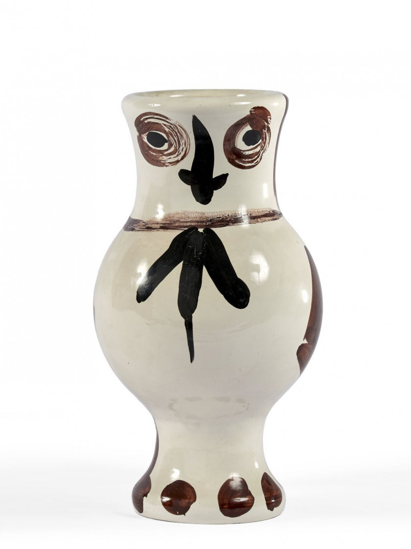 Pablo PICASSO (1881 - 1973) Chouette aux tâches - 1951 (# AR 120) Vase tourné