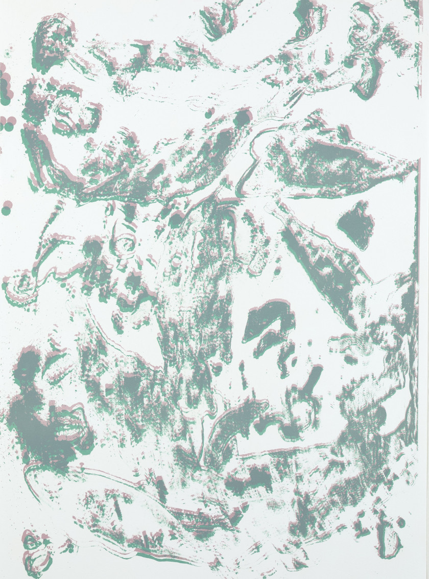 John ARMLEDER (Né en 1948) Spirales blanches - 2008 Album de 10 lithographies en couleurs, sous portefeuille avec la page de justifi...