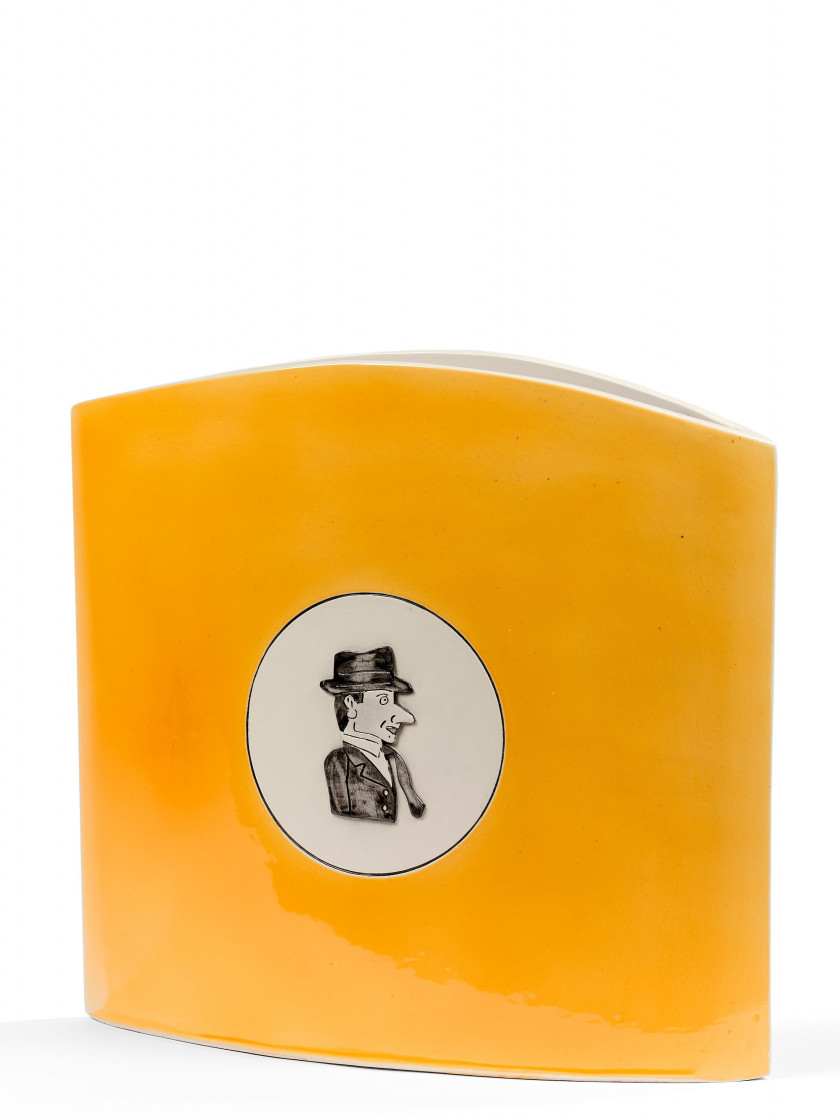 Antonio SEGUI (1934 - 2022) Vase n°14B - 2014 Céramique émaillée à décor polychrome