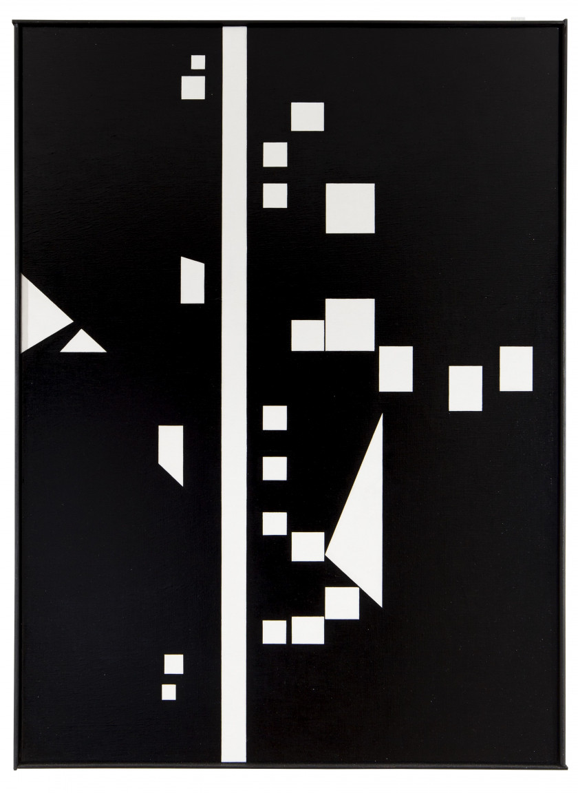 Aurélie NEMOURS (1910 - 2005) Sans titre - 1967 Huile sur toile (diptyque)