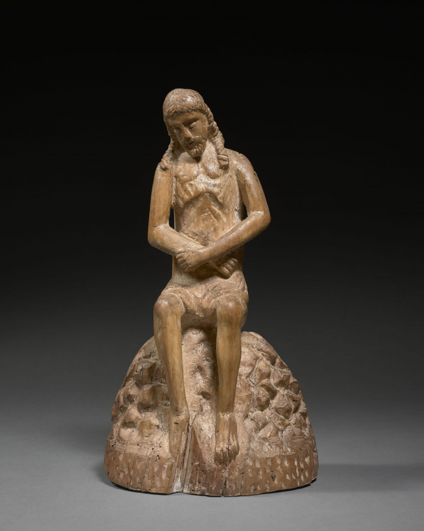 FIGURE EN TILLEUL SCULPTÉ, FLANDRES, MALINES, VERS 1500 Christ aux liens