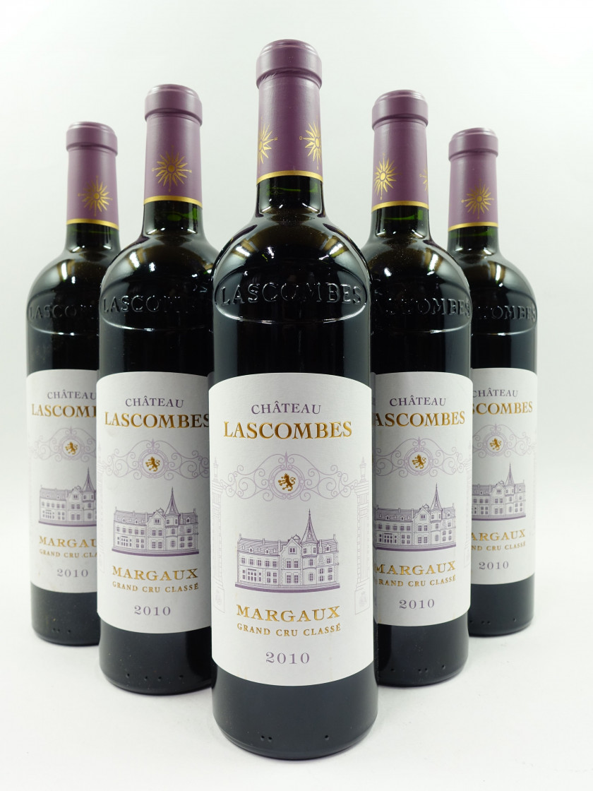 5 bouteilles CHÂTEAU LASCOMBES 2010 2è GC Margaux
