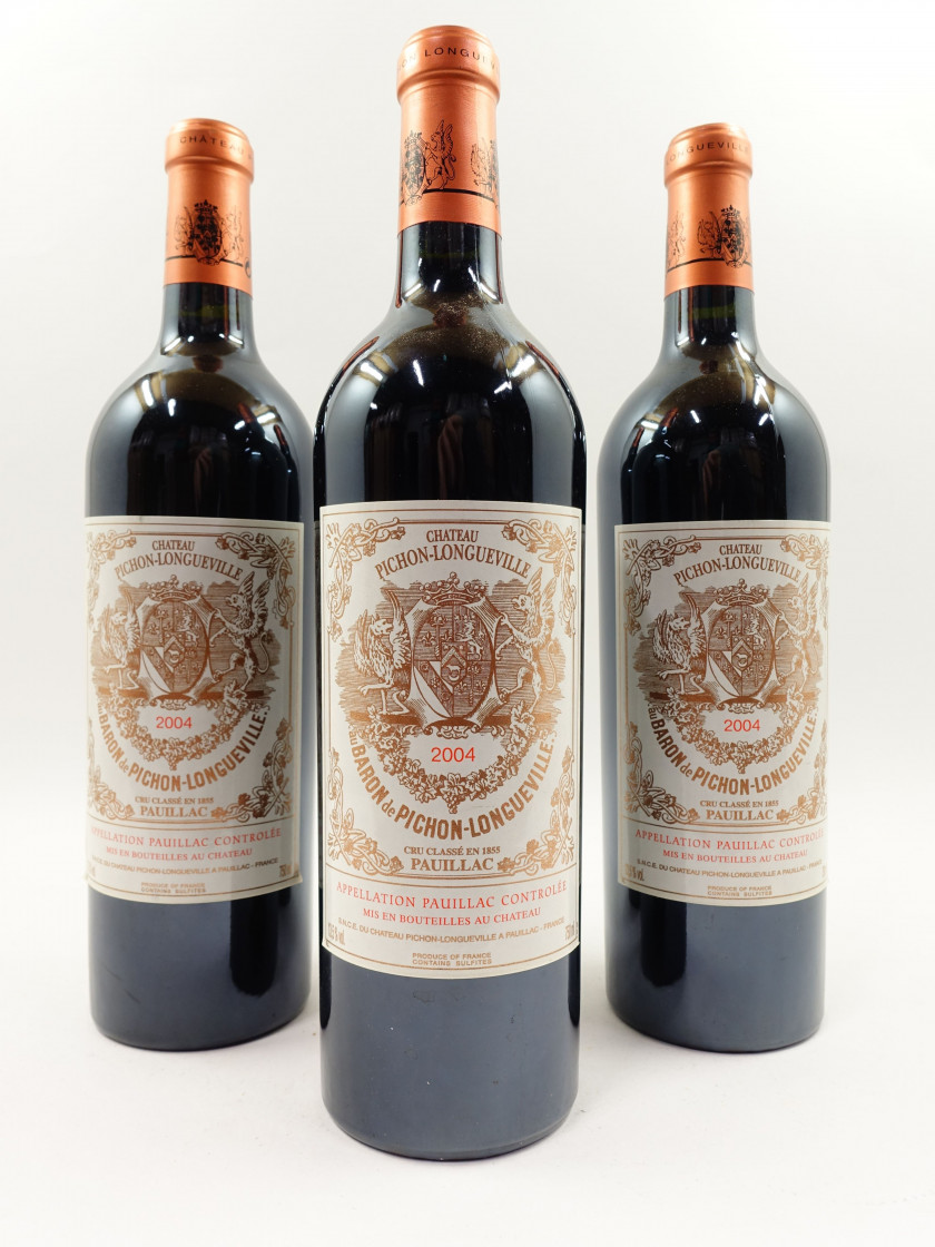 9 bouteilles CHÂTEAU PICHON LONGUEVILLE BARON 2004 2è GC Pauillac