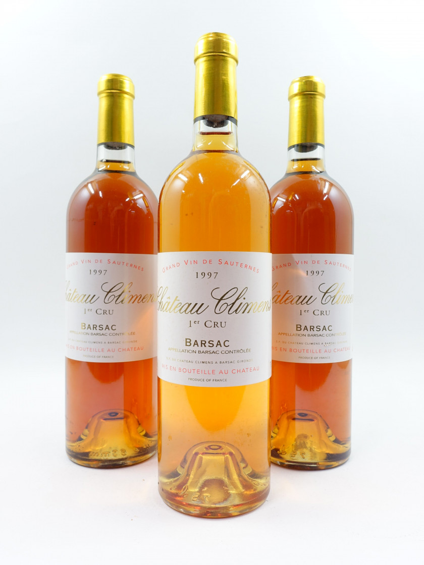 9 bouteilles CHÂTEAU CLIMENS 1997 1er cru Sauternes