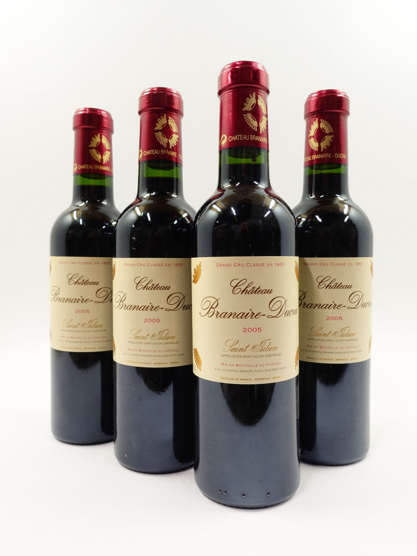 4 demi-bouteilles CHÂTEAU BRANAIRE DUCRU 2005 4è GC Saint Julien