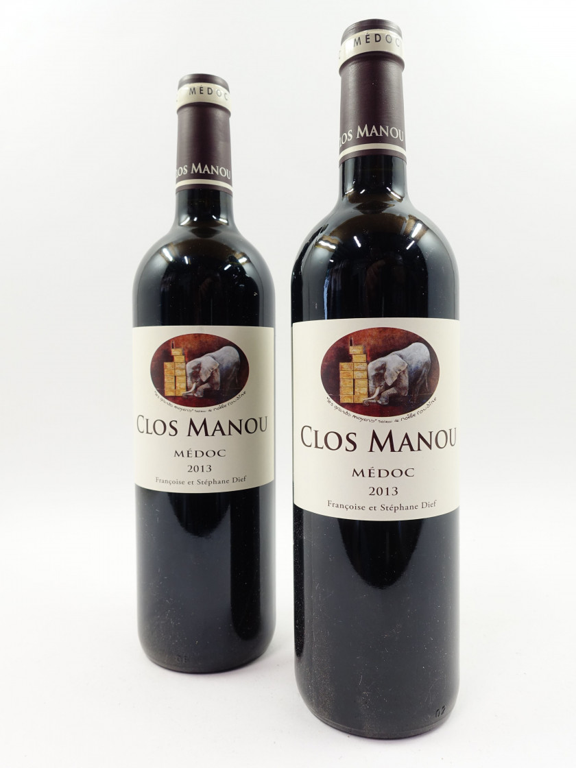 12 bouteilles CLOS MANOU 2013 Médoc