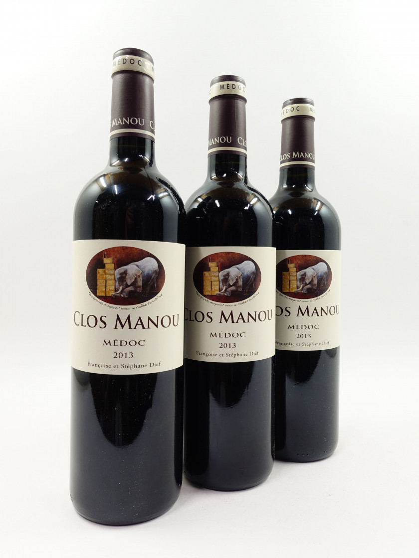12 bouteilles CLOS MANOU 2013 Médoc