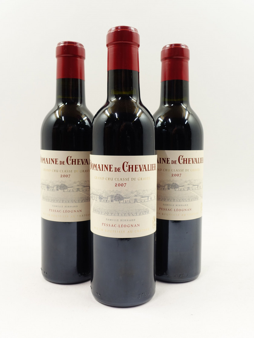 7 demi-bouteilles DOMAINE DE CHEVALIER 2007 CC Pessac Léognan