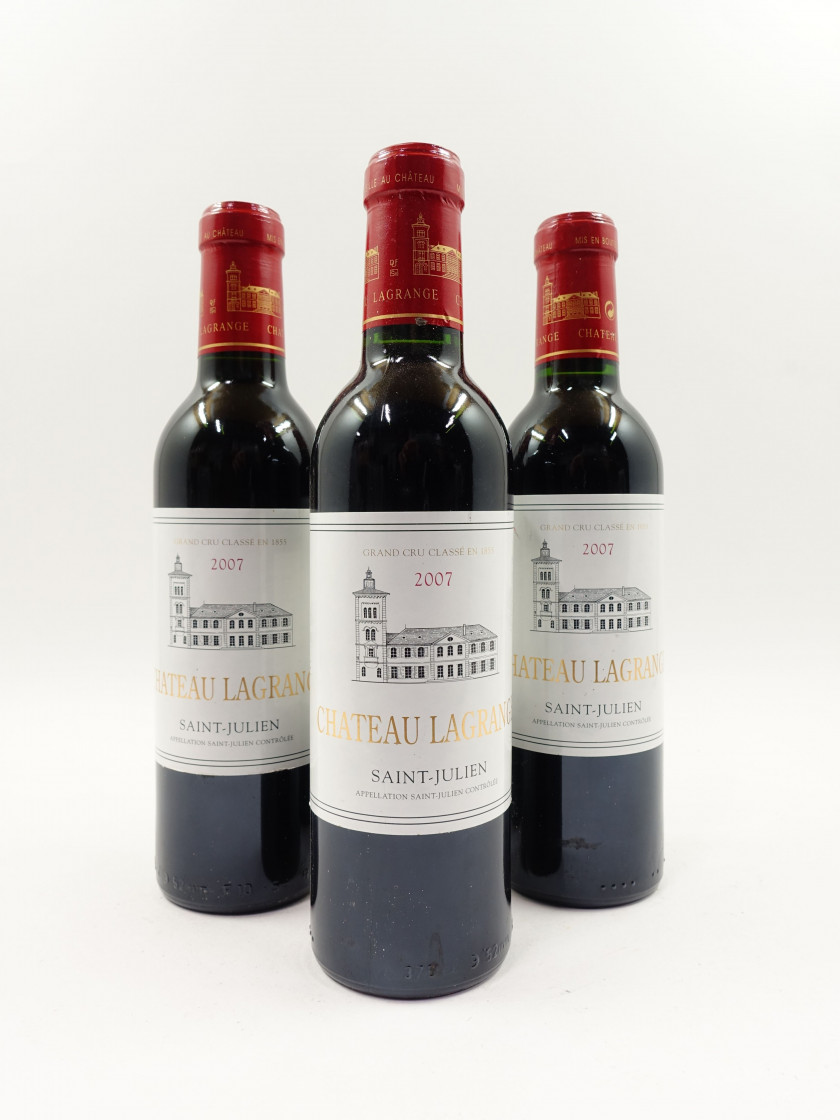 12 demi-bouteilles CHÂTEAU LAGRANGE 2007 3è GC Saint Julien