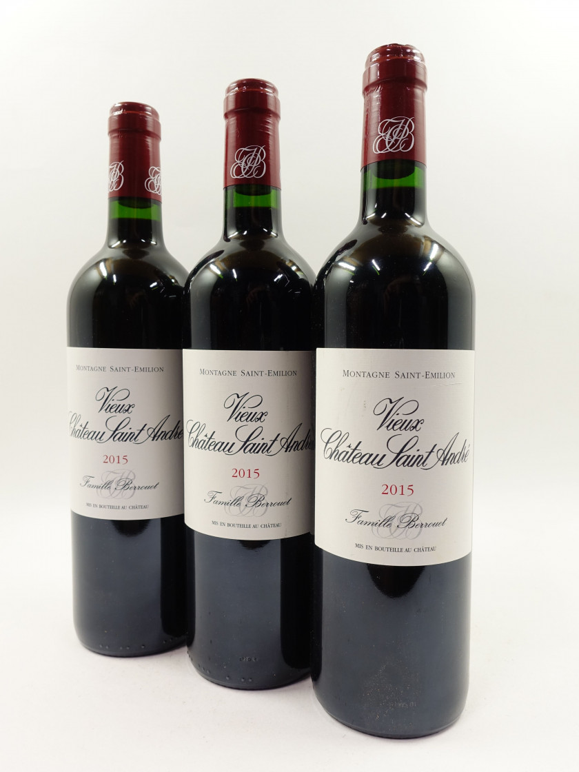 12 bouteilles CHÂTEAU VIEUX CHÂTEAU SAINT ANDRE 2015 Lalande de Pomerol