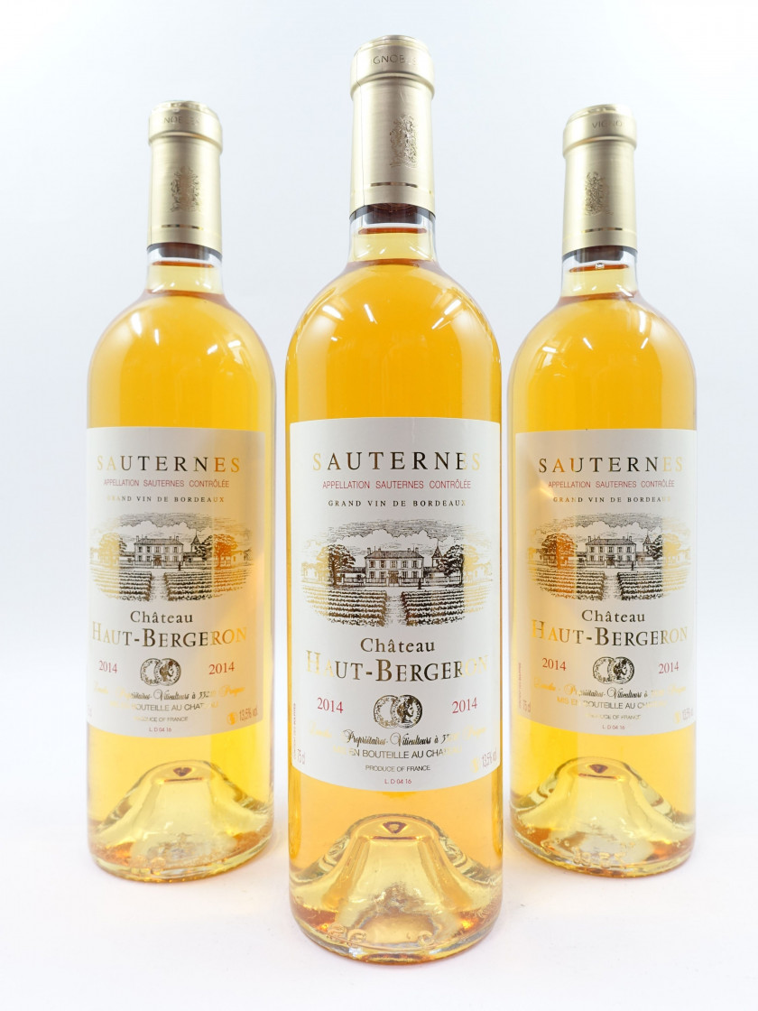 12 bouteilles CHÂTEAU HAUT BERGERON 2014 Sauternes