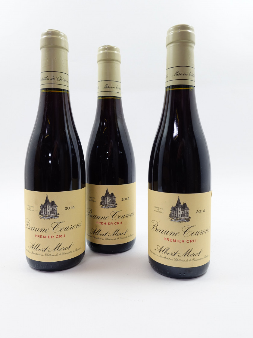 19 demi-bouteilles BEAUNE 2014 1er cru Teurons