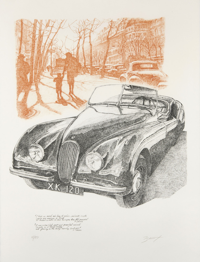 Patrick BRUNET Né en 1956 La Jaguar XK120 de Françoise Sagan - Sans réserve - No reserve