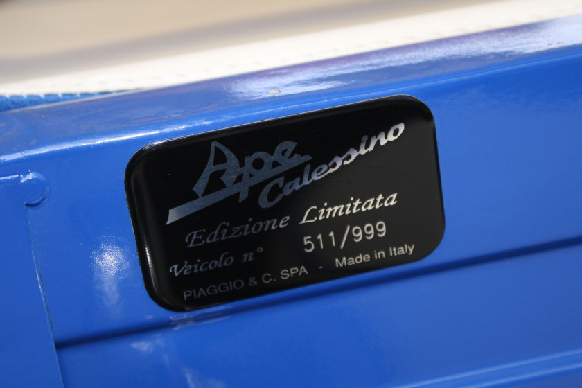 2007 Piaggio Ape Calessino Edizione Limitata n°511/999  No reserve