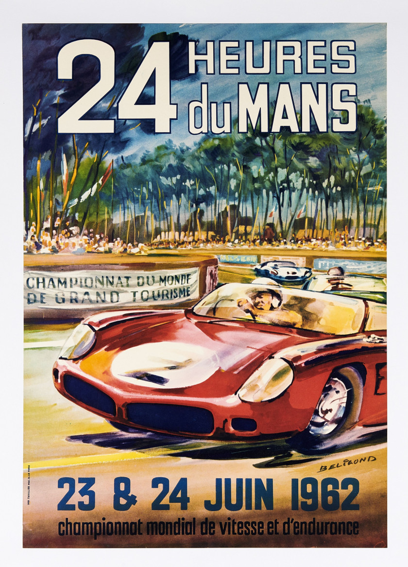 24 HEURES DU MANS 1962  Affiche - Sans réserve - No reserve