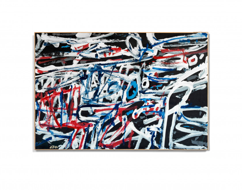 ¤ Jean DUBUFFET (1901 - 1985) Progression - 1984 Acryle sur papier marouflé sur toile
