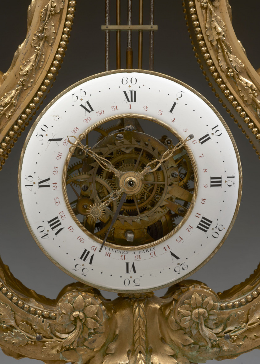 PENDULE SQUELETTE D'ÉPOQUE LOUIS XVI