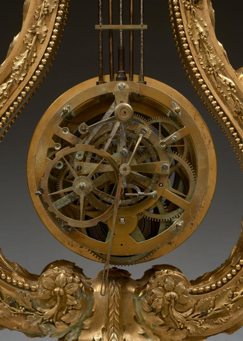 PENDULE SQUELETTE D'ÉPOQUE LOUIS XVI