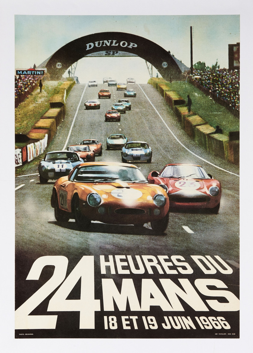 24 HEURES DU MANS 1966  Affiche - Sans réserve - No reserve