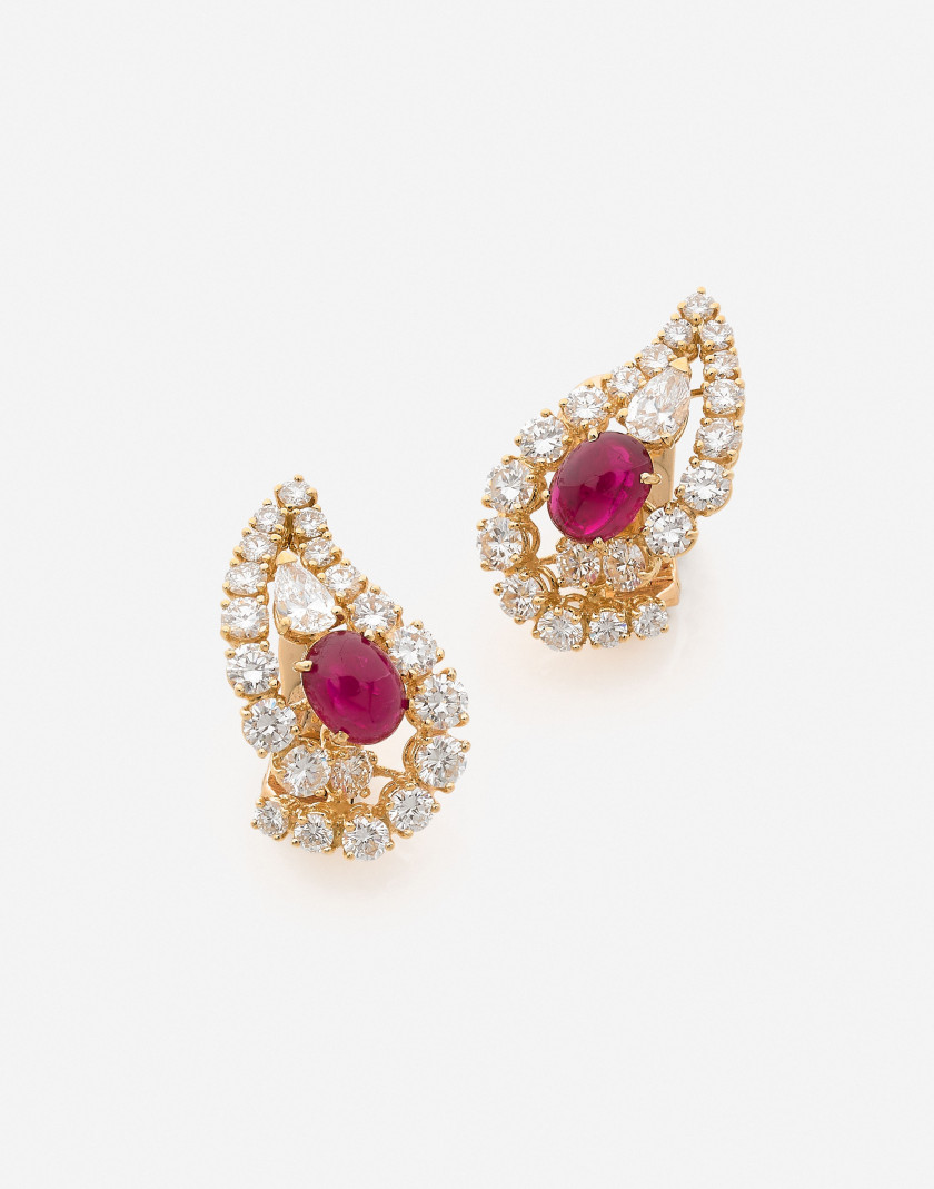 Harry WINSTON  Paire de clips d'oreilles