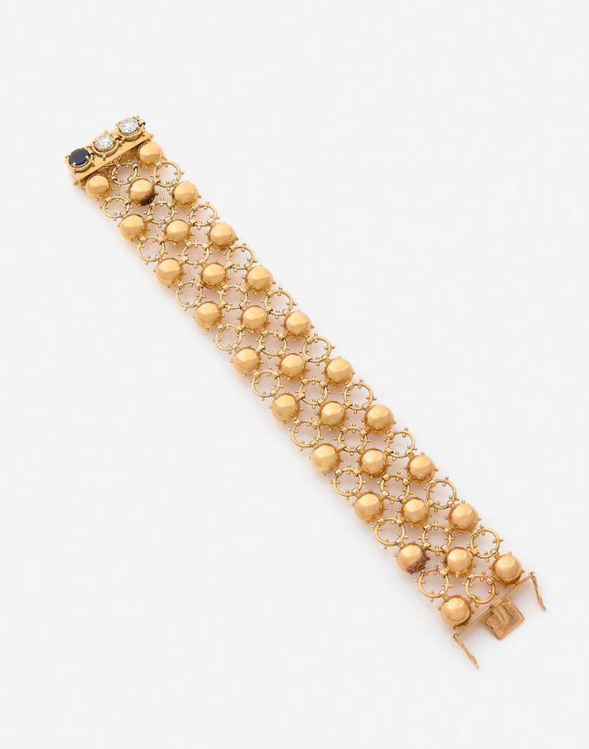 Attribué à Lucienne LAZON  Bracelet ruban souple