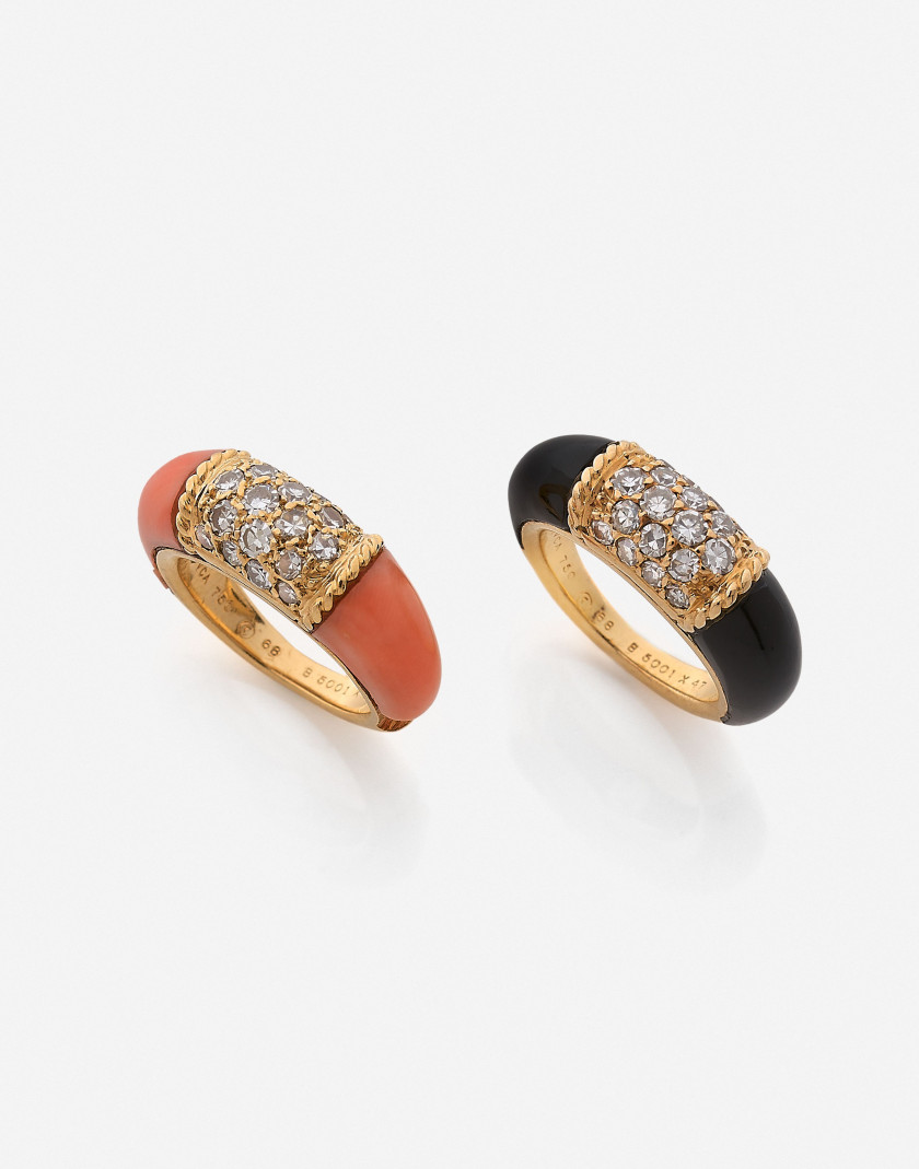 VAN CLEEF & ARPELS  Deux bagues "Philippine"
