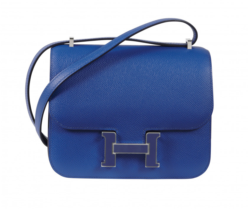 HERMÈS 2021  Sac Mini CONSTANCE 18 Veau Epsom Bleu de France Garniture métal émail Bleu Saphir  Mini CONSTANCE 18 bag...