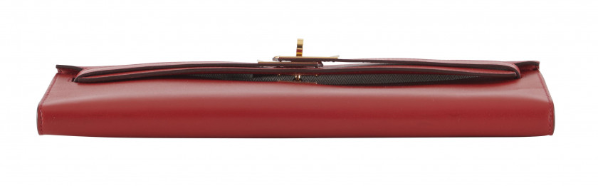 HERMÈS 2016  Pochette KELLY CUT Veau Swift rouge Garniture métal plaqué or  KELLY CUT clutch Red Swift calfskin leat...
