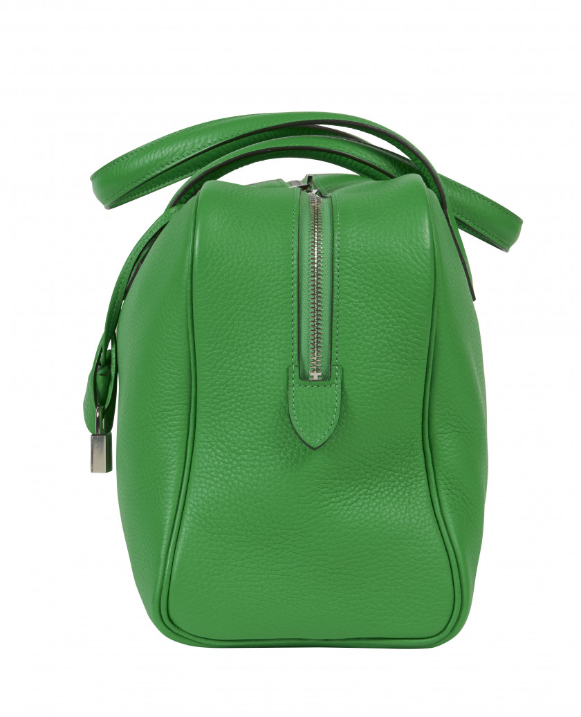 HERMÈS 2014  Sac VICTORIA II FOURRE-TOUT 35 Taurillon Clémence Vert Bambou Garniture métal argenté palladié  VICTORIA...