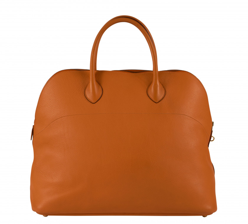 HERMÈS 1999  Sac BOLIDE 45 Cuir grainé orange Garniture métal plaqué or  BOLIDE 45 bag Orange grained leather Gilt...