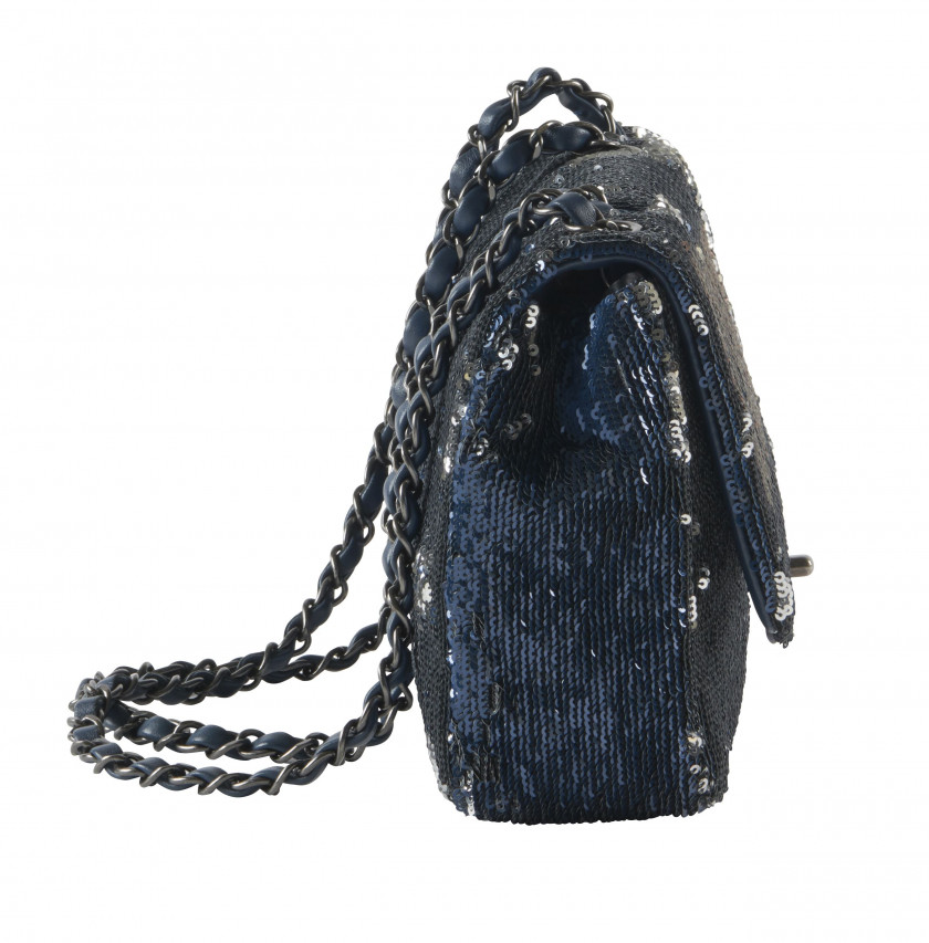 CHANEL Croisière 2017  Sac TIMELESS Coco Cuba Sequins bleus, beiges et roses Anse chaîne entrelacée de cuir Garnitures e...