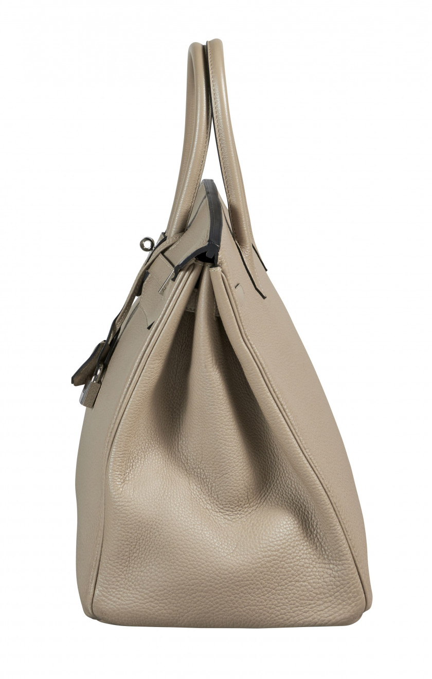 HERMÈS 2011  Sac BIRKIN 40 Veau Togo Gris Tourterelle Garniture métal argenté palladié  BIRKIN 40 bag Gris Tourterel...