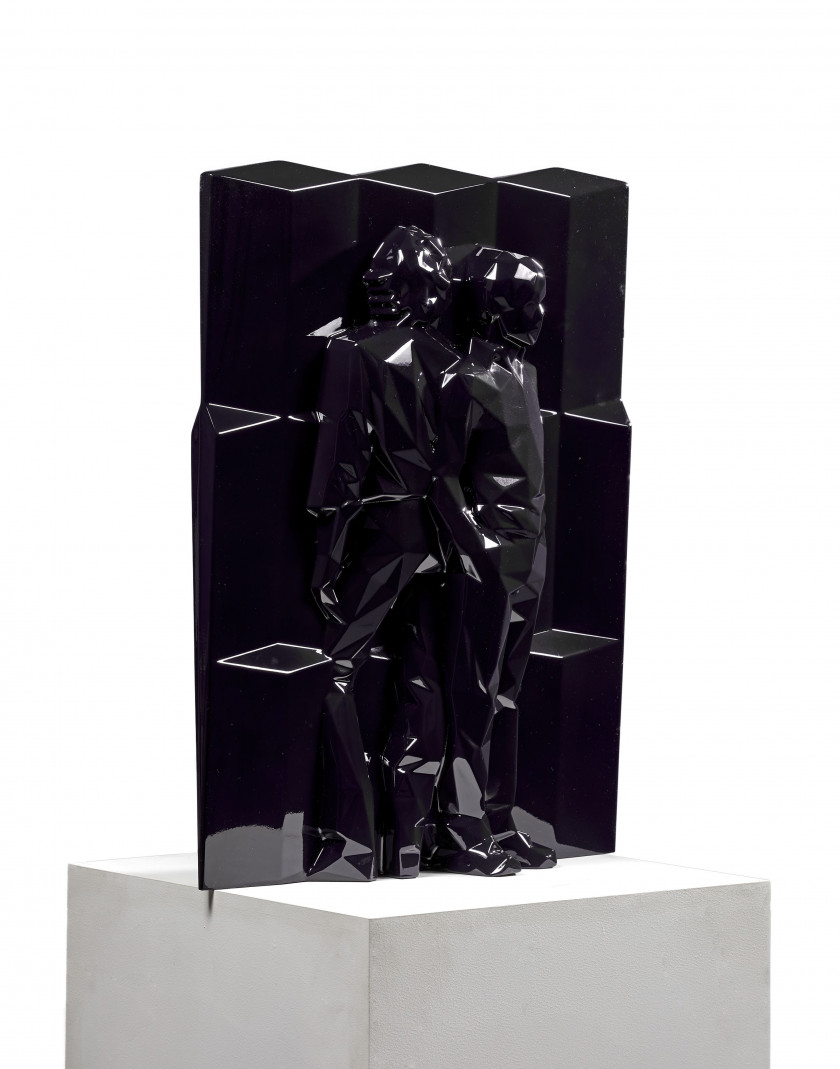 Xavier VEILHAN (Français - Né en 1963) Air (Jean-Benoît et Nicolas) - 2007 Thermoformage (bleu noir)