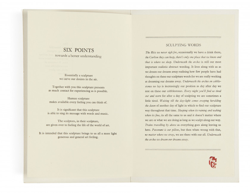 GILBERT & GEORGE Nés en 1943 et 1942 Ensemble de deux documents