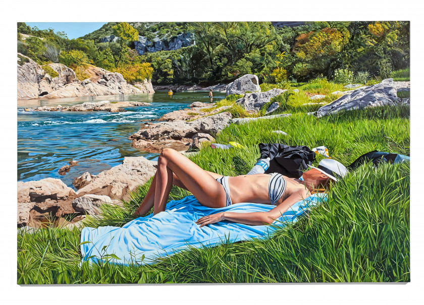 Adrien BELGRAND (Français - Né en 1982) La dormeuse du Val - 2015 Acrylique sur toile