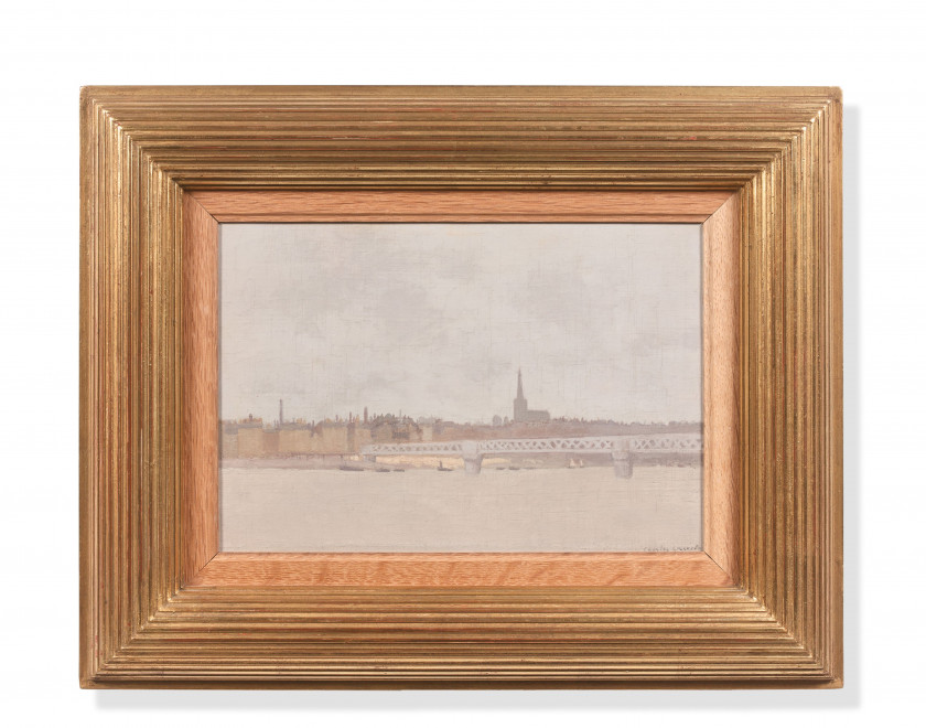 Charles LACOSTE Floirac, 1870 - Paris, 1959 Vue de Bordeaux Huile sur toile