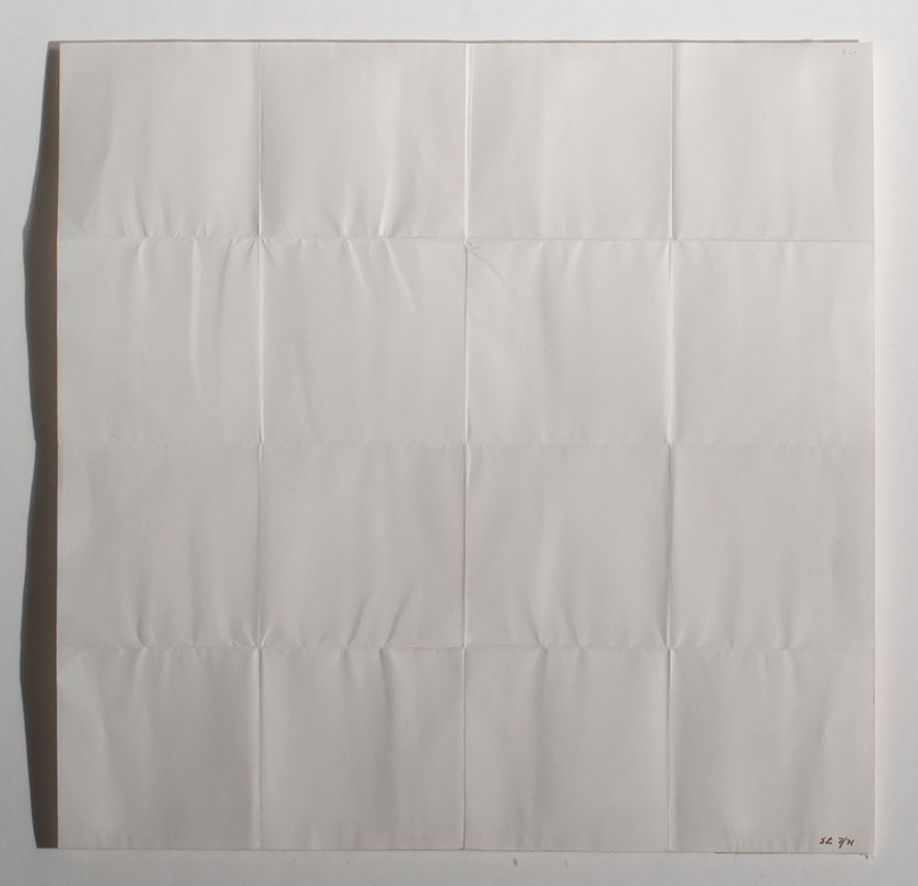 Sol LEWITT 1928 - 2007 Untitled - 1971 Papier plié