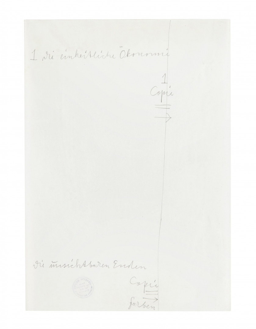 Joseph BEUYS 1921 - 1986 Passport for entry into the future - 1974 Crayon sur papier