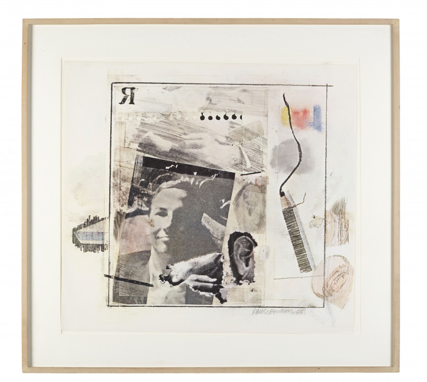 Robert RAUSCHENBERG 1925 - 2008 Sans titre - 1965 (autoportrait pour Dwan Gallery)