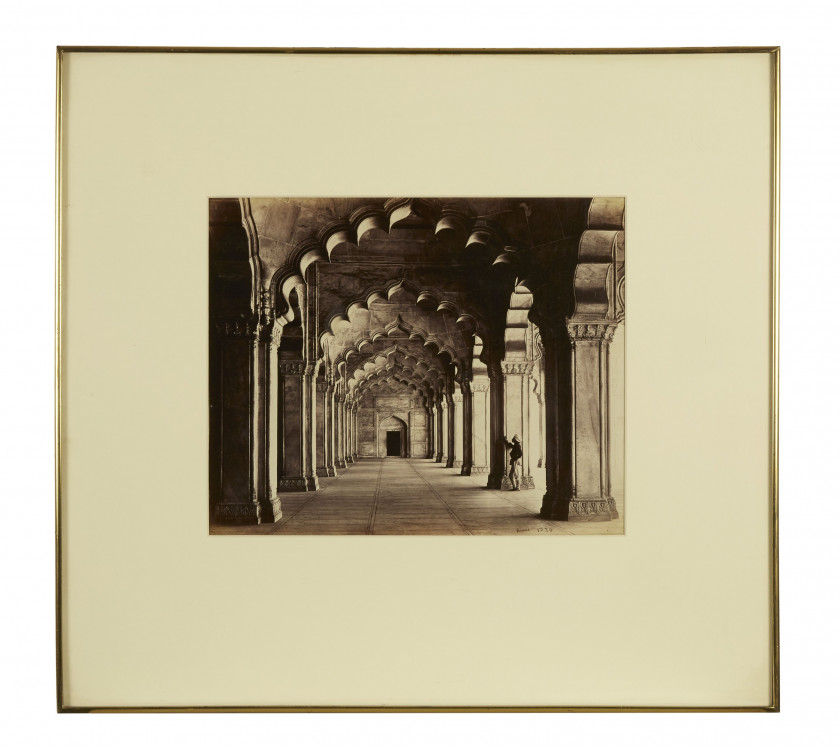 Samuel BOURNE 1834 - 1912 Intérieur de la mosquée Jama Masjid à Agra - Inde - Circa 1865