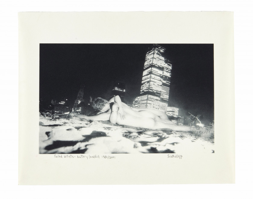 David SCHMIDLAPP Né en 1949 Failed artists, Battery land fill - Ice storm, Liberty Park - SW Corner, North Tower, sideroad - Xantipp...