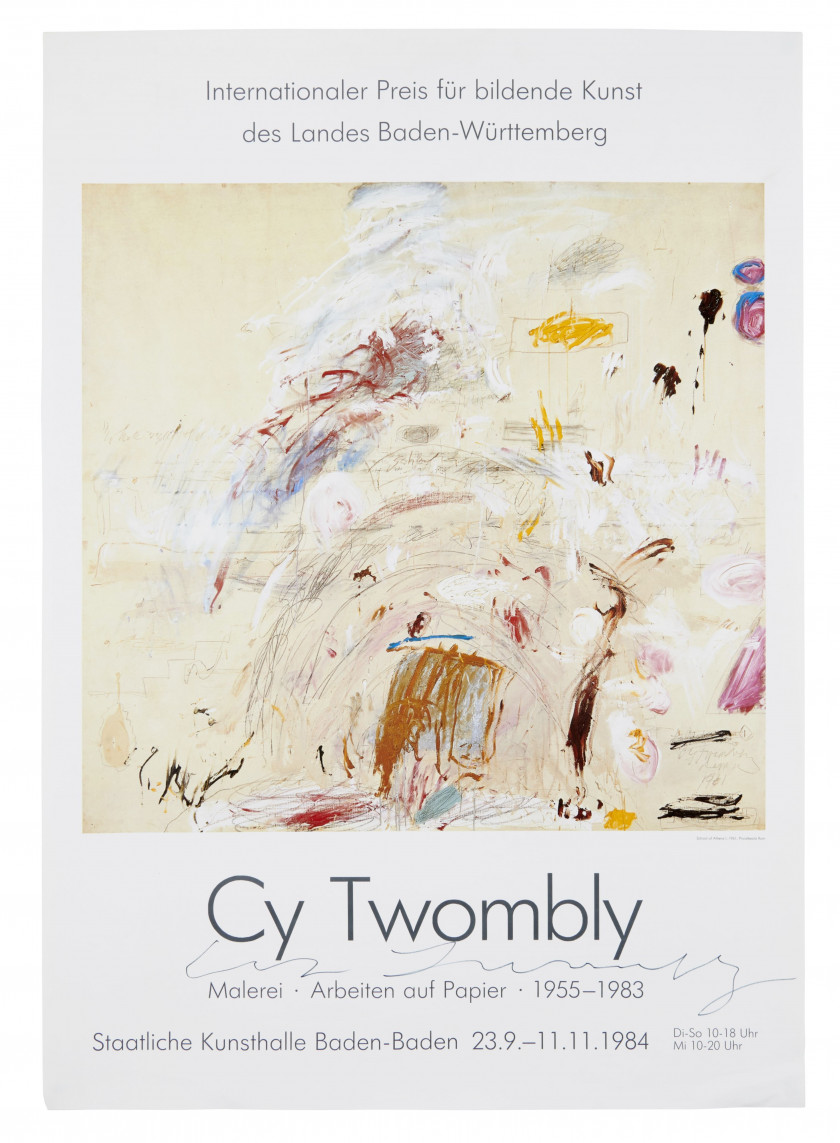 Cy TWOMBLY 1928 - 2011 Staatliche Kunsthalle Baden Baden - 1984