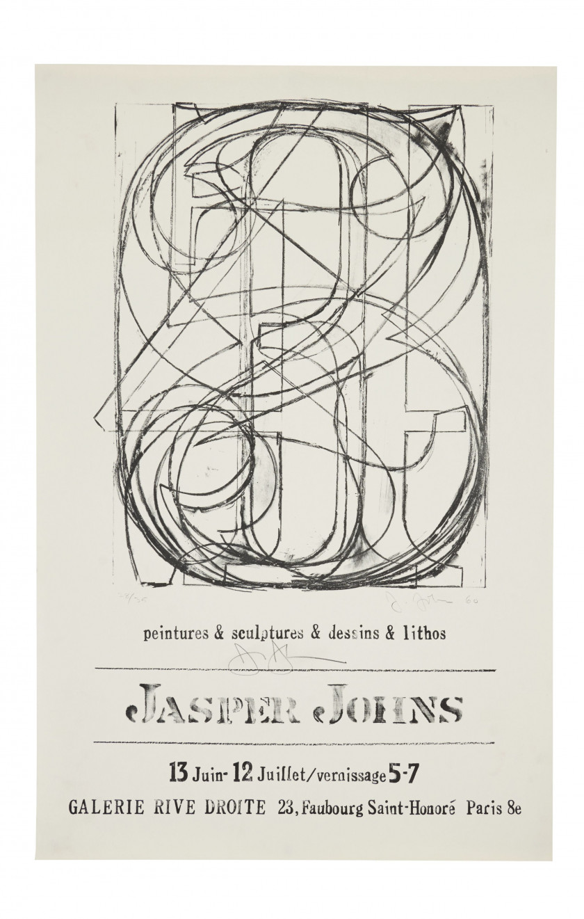Jasper JOHNS Né en 1930 Ensemble de deux affiches