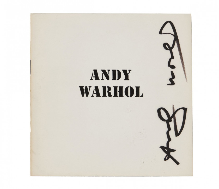 Andy WARHOL 1928 - 1987 Ensemble de 4 cartes postales, 2 catalogues et 1 dépliant