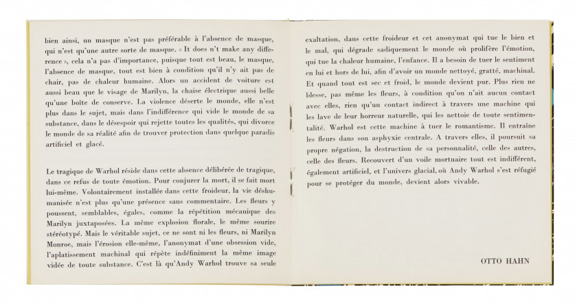 Andy WARHOL 1928 - 1987 Ensemble de 4 cartes postales, 2 catalogues et 1 dépliant