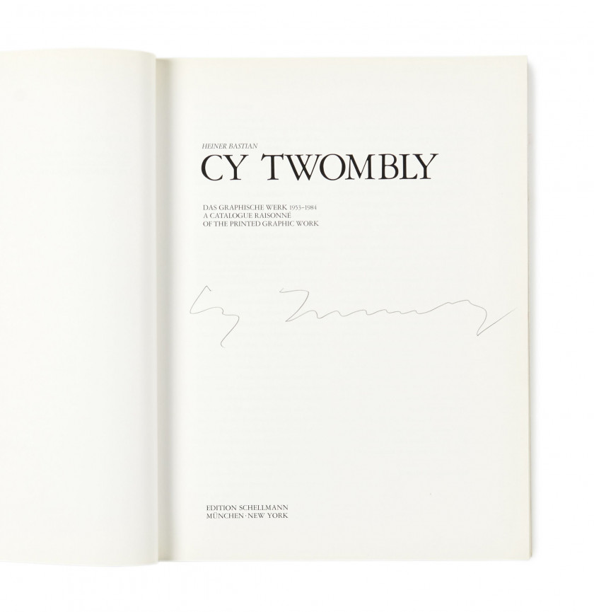 Heiner BASTIAN Né en 1942 Cy Twombly. Das Graphische Werk 1953-1984. A catalogue raisonné of teh printed graphic work