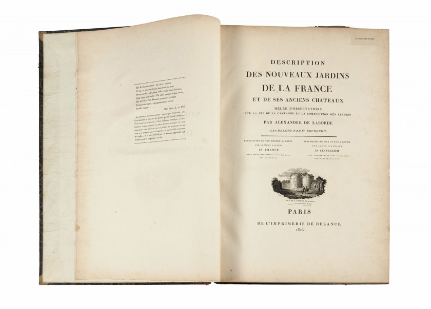 Alexandre de LABORDE 1651 - 1715 Description des nouveaux jardins de la France et de ses anciens châteaux