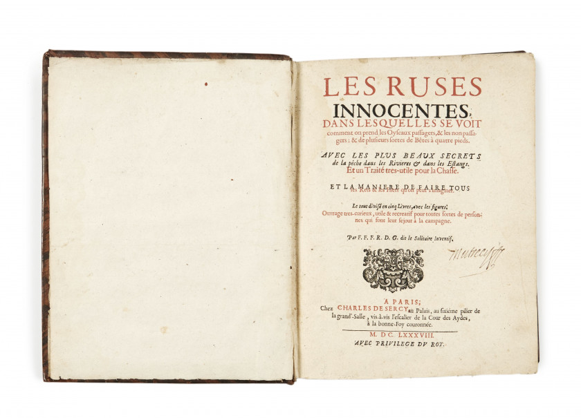 François FORTIN 1592 - 1661 Les Ruses innocentes, dans lesquelles se voit comment on prend les oyseaux passagers & les non passagers